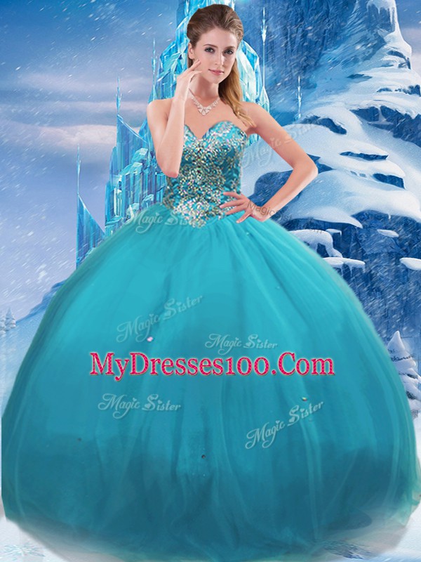 Sleeveless Lace Up Floor Length Appliques Ball Gown Prom Dress
