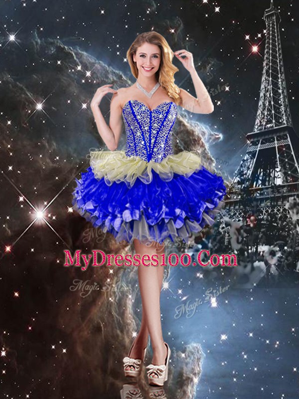 Floor Length Ball Gowns Sleeveless Multi-color Sweet 16 Dresses Lace Up