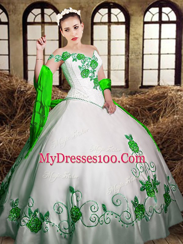 Sumptuous Sleeveless Embroidery Lace Up 15th Birthday Dress