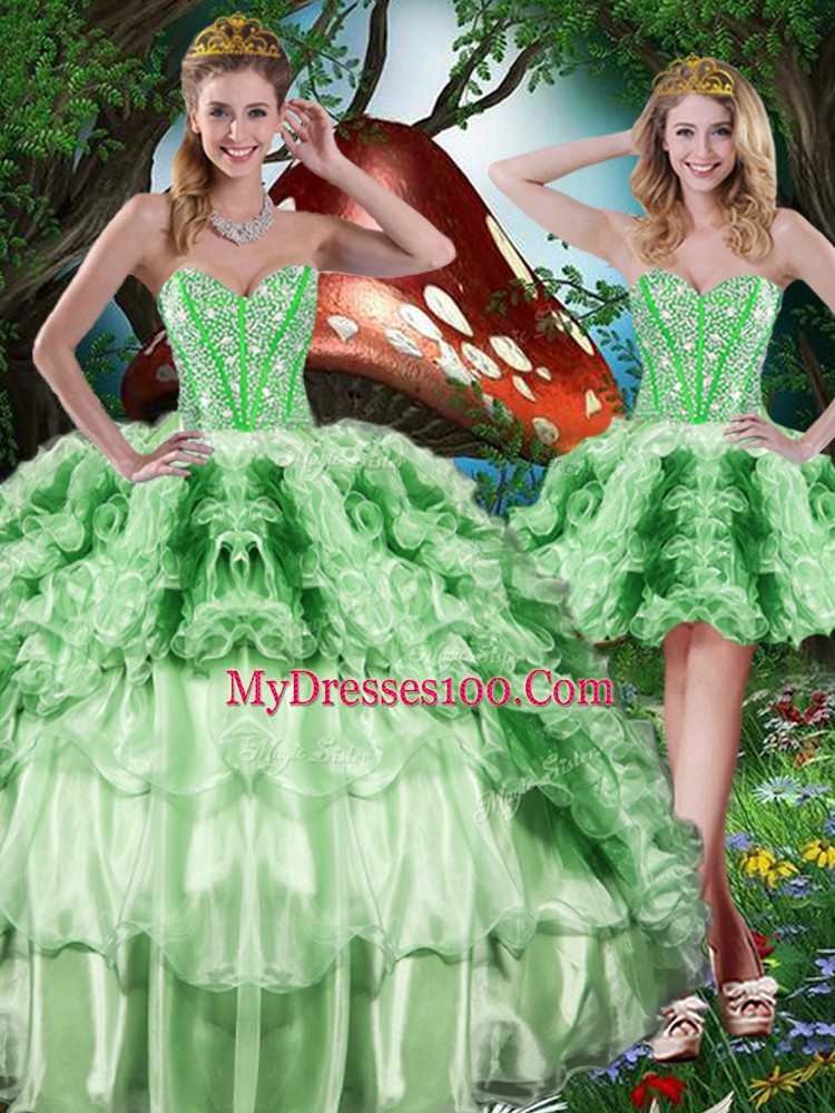 Shining Floor Length Multi-color Quinceanera Gowns Sweetheart Sleeveless Lace Up