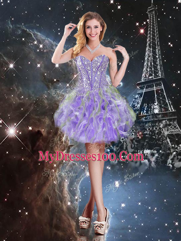 Clearance Floor Length Ball Gowns Sleeveless Lavender Vestidos de Quinceanera Lace Up