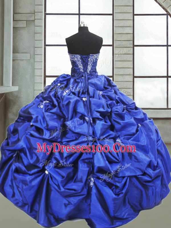 Traditional Sleeveless Lace Up Floor Length Beading and Pick Ups Vestidos de Quinceanera