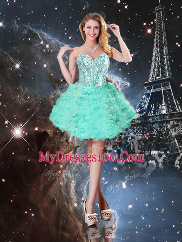 Designer Sleeveless Beading and Ruffled Layers Lace Up Quinceanera Dresses