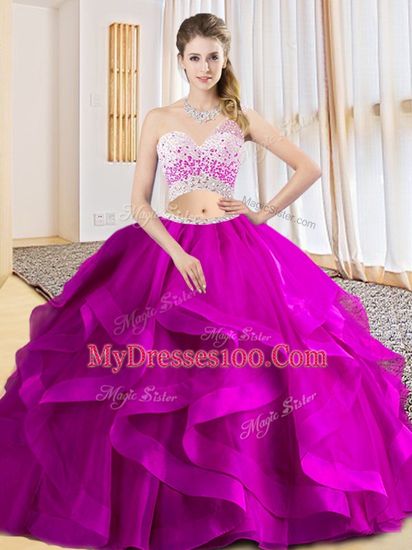 Sophisticated One Shoulder Sleeveless Tulle Quinceanera Dresses Beading and Ruffles Criss Cross