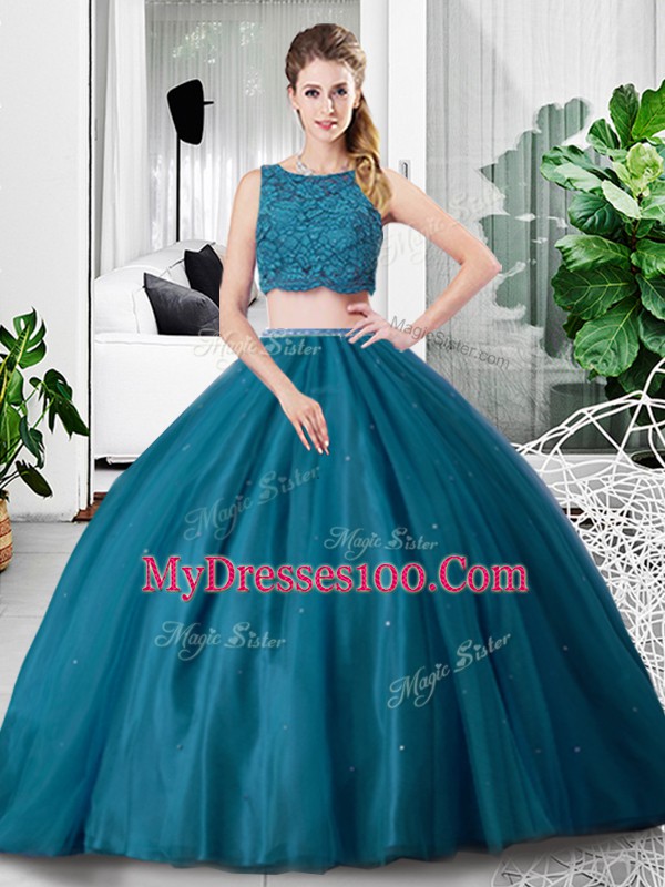 Modern Sleeveless Lace and Ruching Zipper Quinceanera Gowns