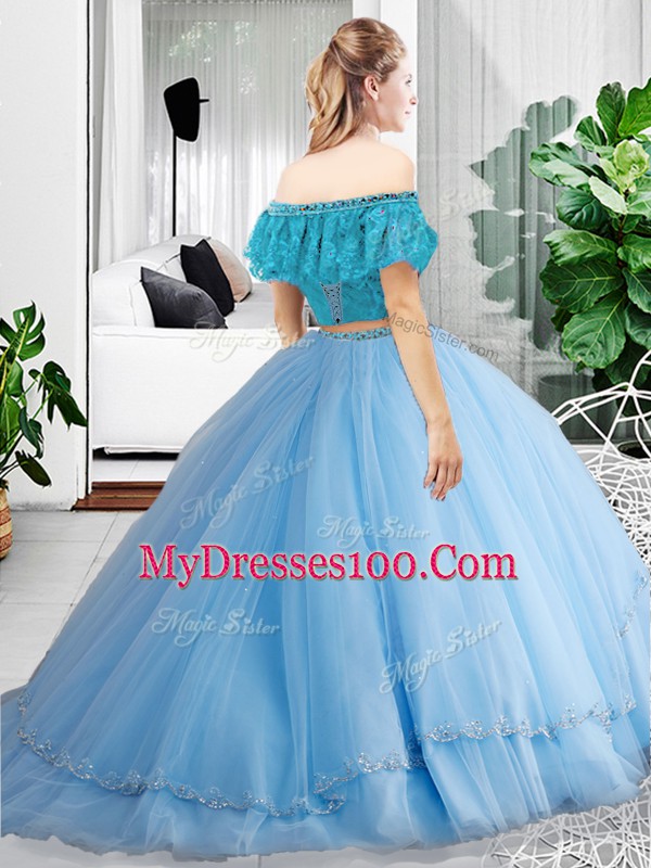 Sleeveless Floor Length Lace and Ruffles Lace Up Quince Ball Gowns with Burgundy