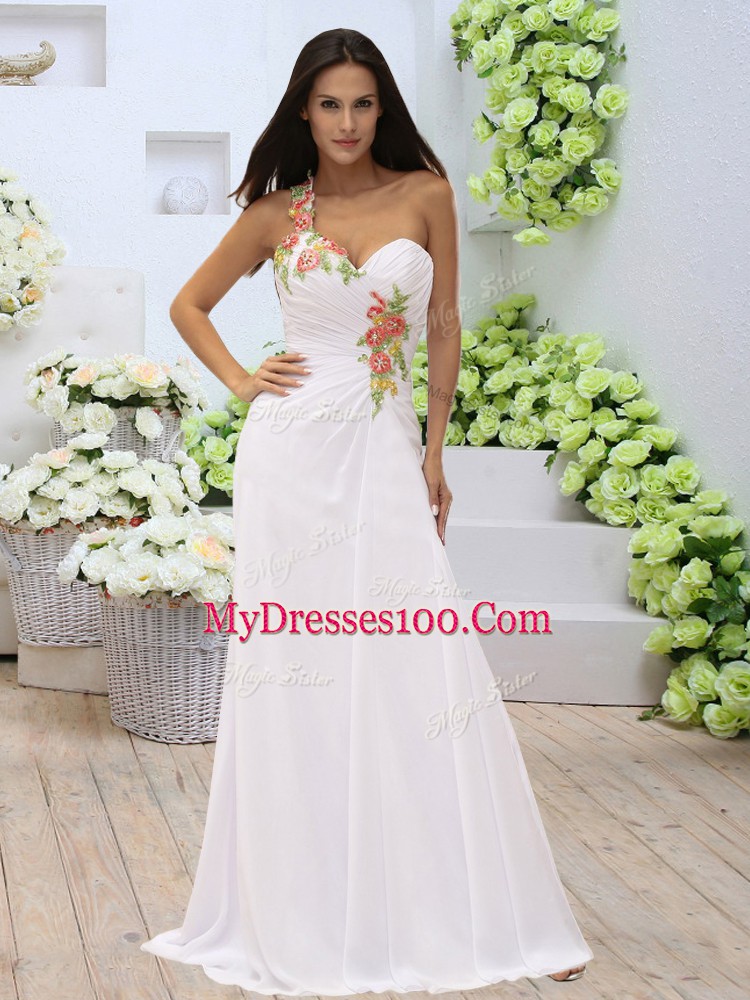 Charming White Sleeveless Elastic Woven Satin Zipper Dress for Prom for Prom and Party