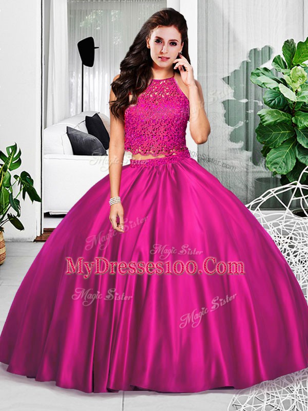 Sleeveless Lace and Ruching Zipper Sweet 16 Quinceanera Dress