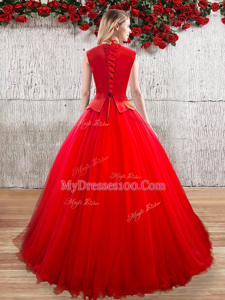 Sweet Short Sleeves Appliques Lace Up Quinceanera Gowns