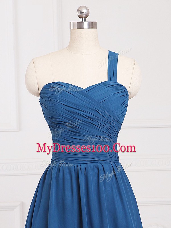 Hot Selling Sleeveless Zipper Mini Length Ruching Quinceanera Dama Dress