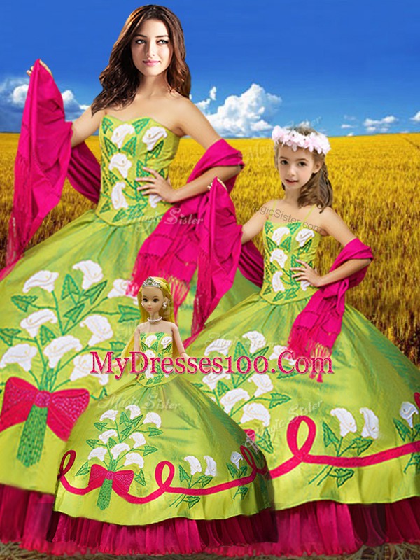 Olive Green Sleeveless Organza and Taffeta Lace Up Vestidos de Quinceanera for Military Ball and Sweet 16 and Quinceanera