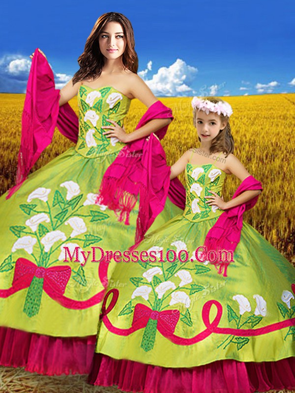 Olive Green Sleeveless Organza and Taffeta Lace Up Vestidos de Quinceanera for Military Ball and Sweet 16 and Quinceanera