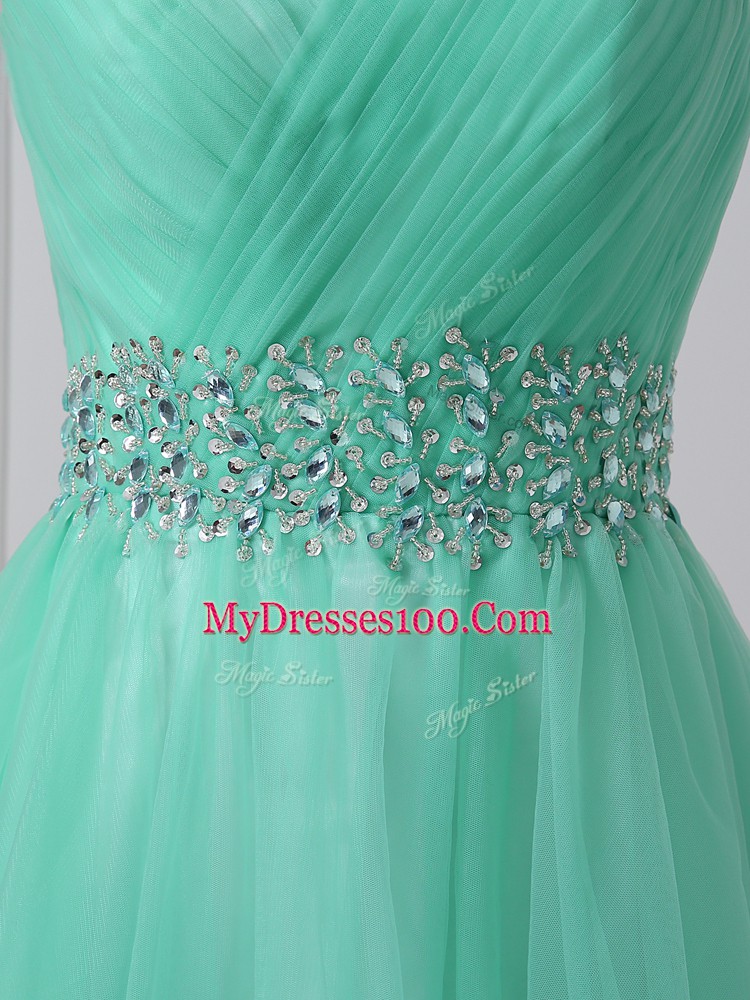 Excellent Mini Length Apple Green Club Wear Sweetheart Sleeveless Lace Up