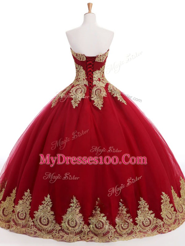 Vintage Wine Red Sleeveless Ruffles and Sequins Floor Length Quinceanera Gowns