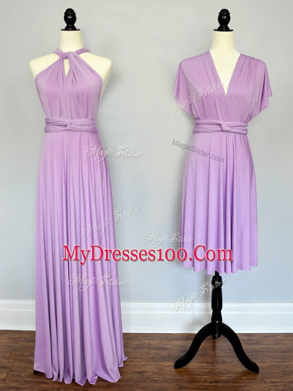Halter Top Sleeveless Chiffon Wedding Party Dress Ruching Lace Up