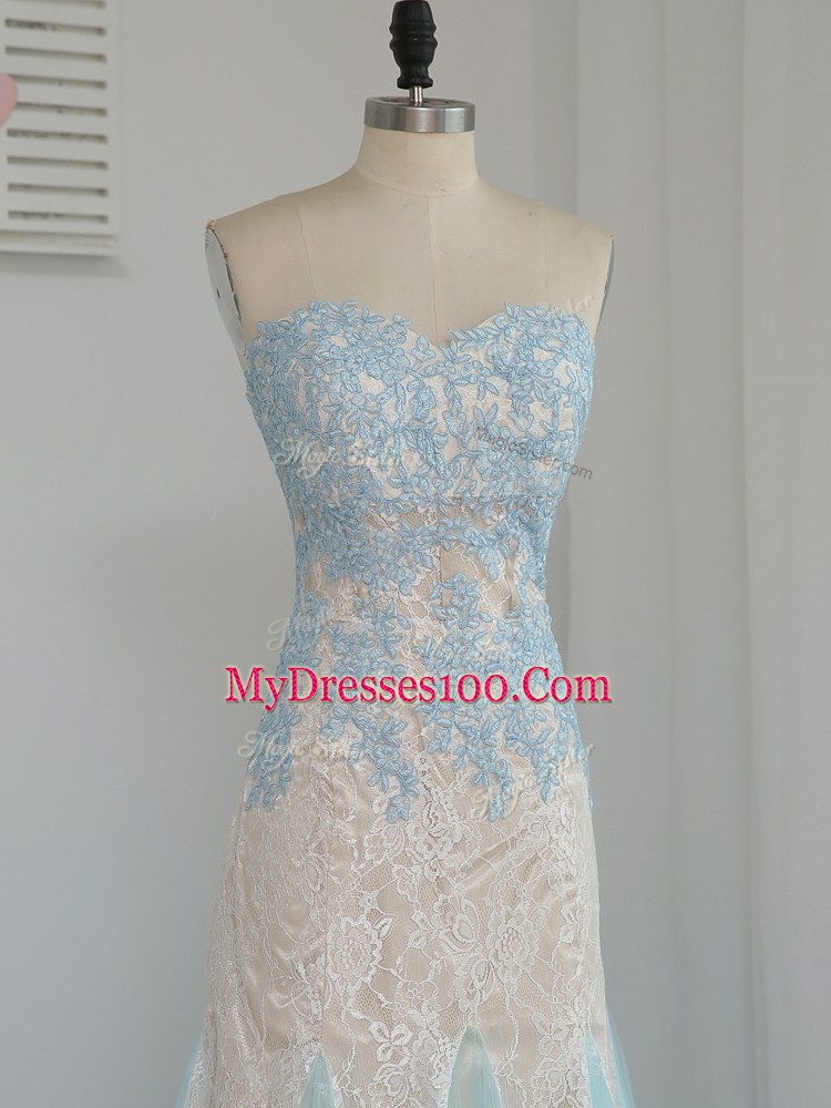 Classical Multi-color Sleeveless Floor Length Appliques Zipper Prom Party Dress