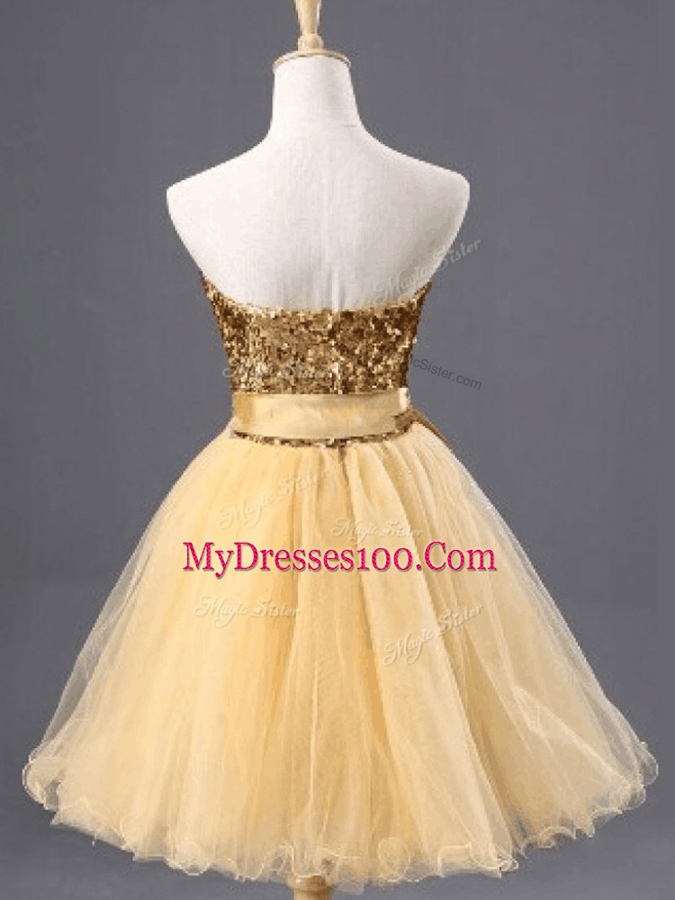 Sweet Lilac Tulle Zipper Sweetheart Sleeveless Mini Length Prom Gown Sequins