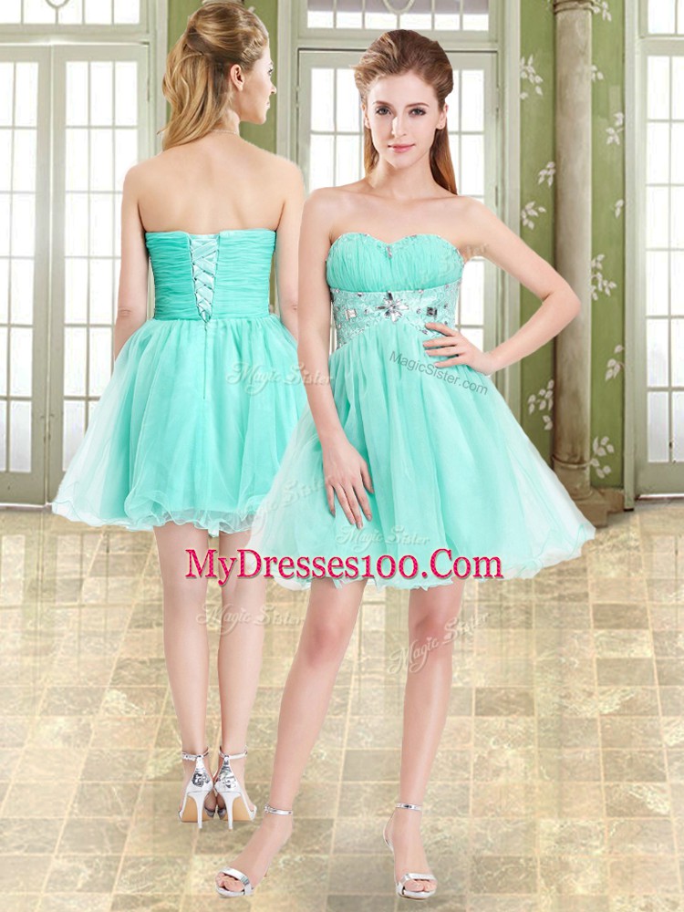 Headpieces Sleeveless Beading Lace Up Prom Evening Gown