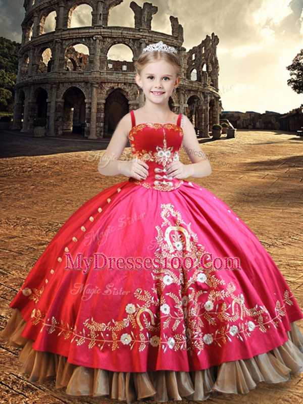 Beautiful Hot Pink Ball Gowns Taffeta Sweetheart Sleeveless Beading and Embroidery Floor Length Lace Up Quinceanera Gowns