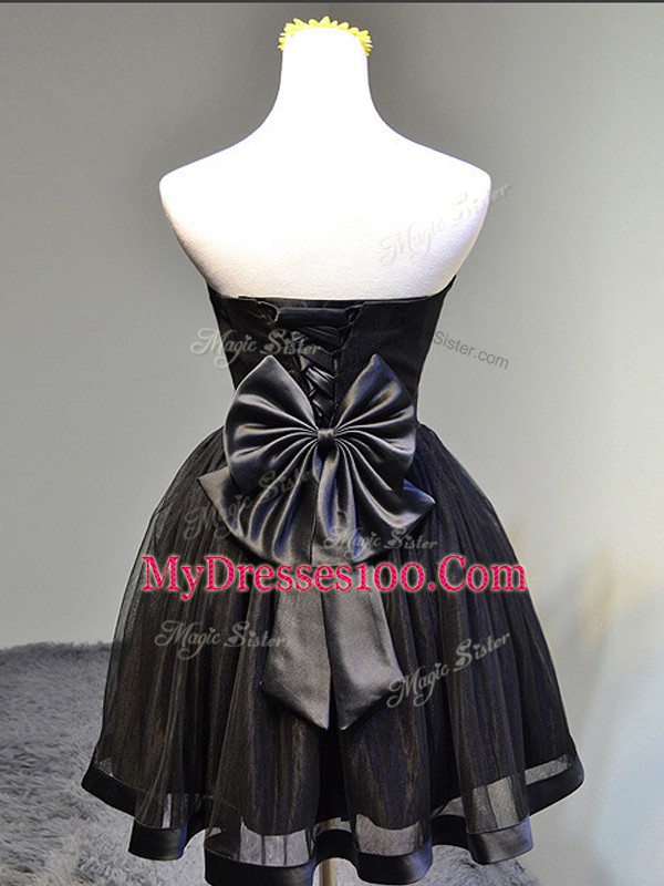 Spectacular Sweetheart Sleeveless Tulle Prom Dresses Ruching and Bowknot and Hand Made Flower Lace Up