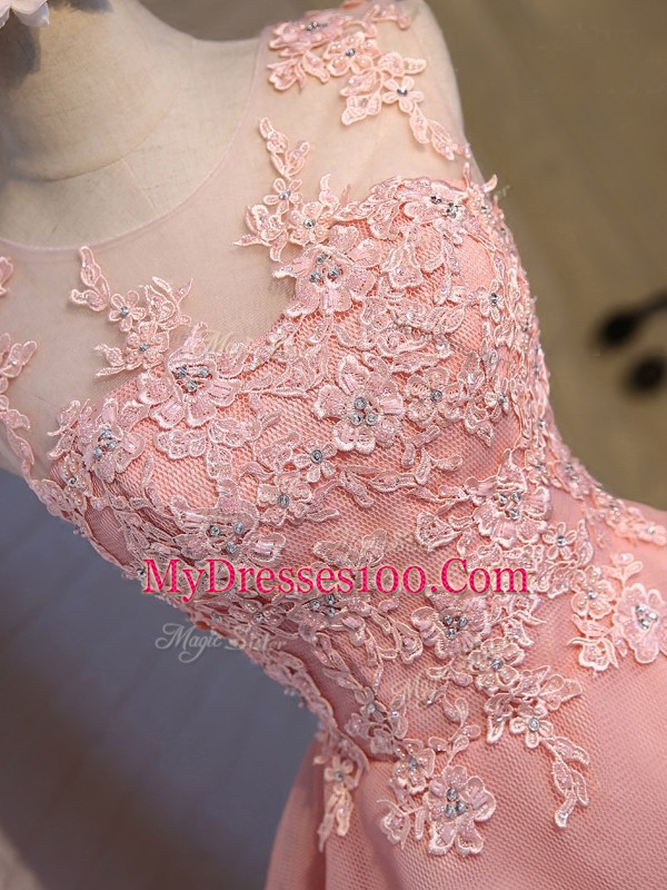 Sleeveless Lace Lace Up Wedding Guest Dresses