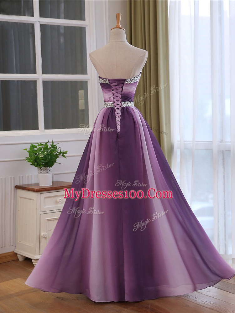 High Quality Empire Sleeveless Multi-color Homecoming Dress Lace Up