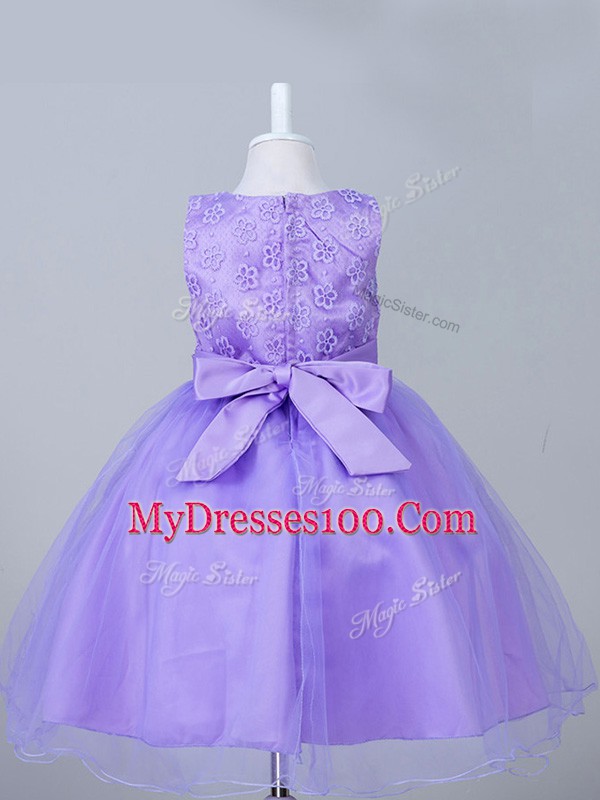 Eggplant Purple Sleeveless Tulle Zipper Little Girls Pageant Dress Wholesale for Wedding Party