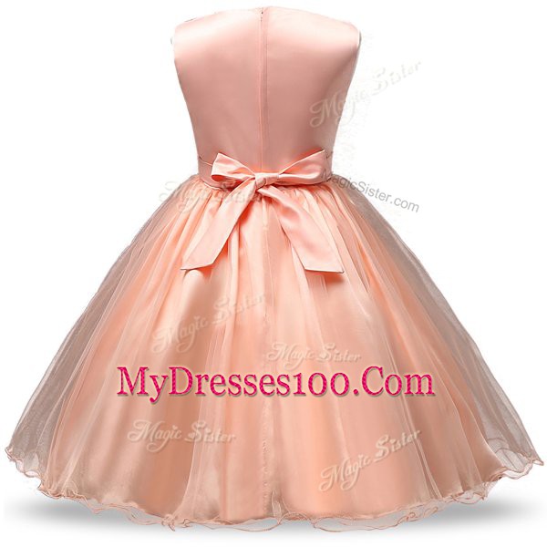 Modern Knee Length Turquoise Toddler Flower Girl Dress Scoop Sleeveless Zipper