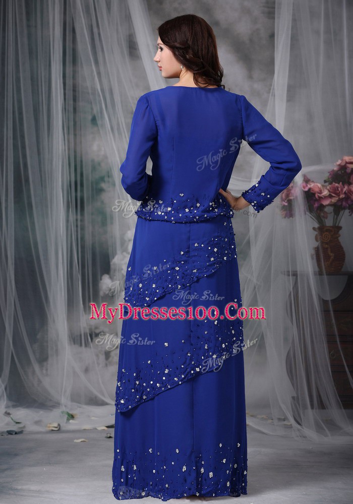 Smart Brown Zipper Mother Of The Bride Dress Beading Sleeveless Floor Length