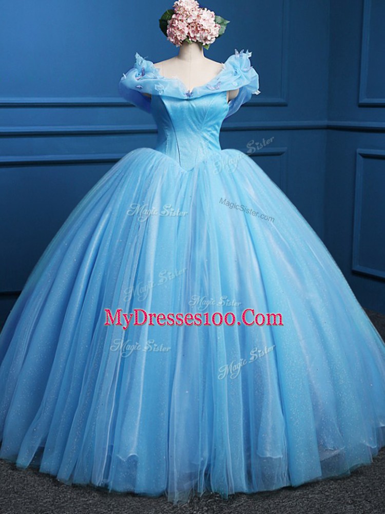 Sleeveless Appliques Zipper Vestidos de Quinceanera