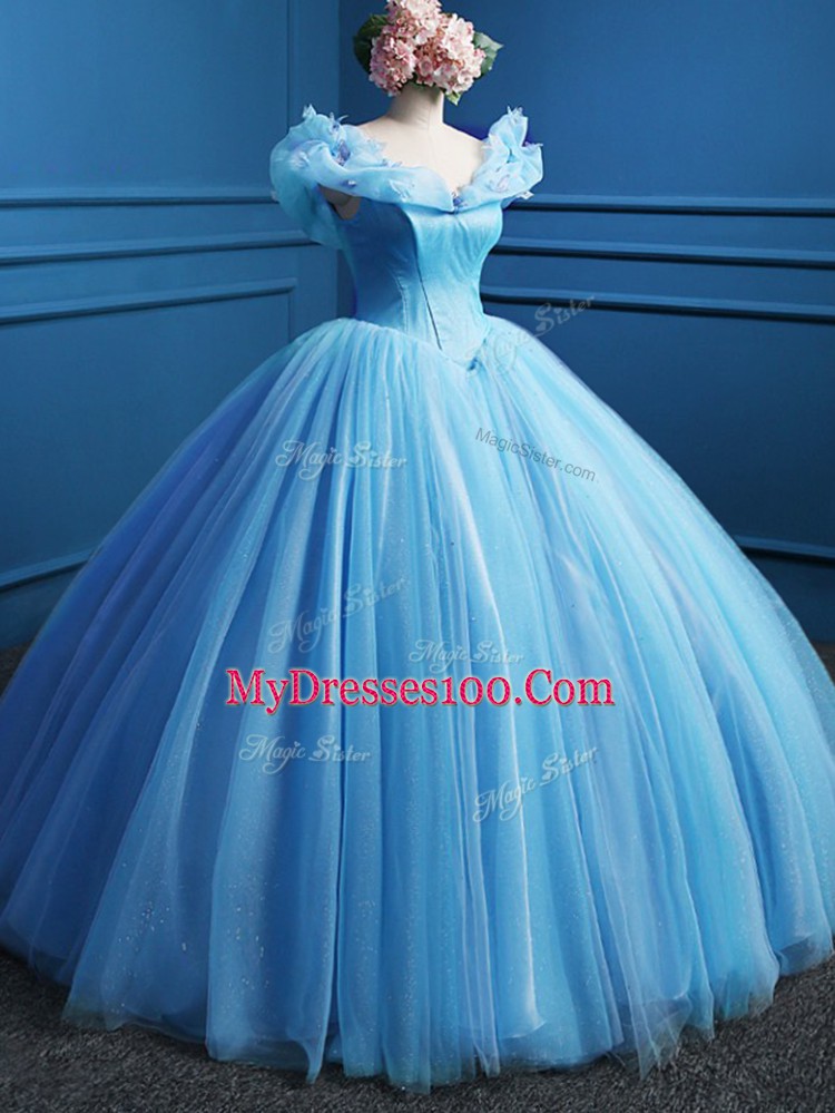 Sleeveless Appliques Zipper Vestidos de Quinceanera