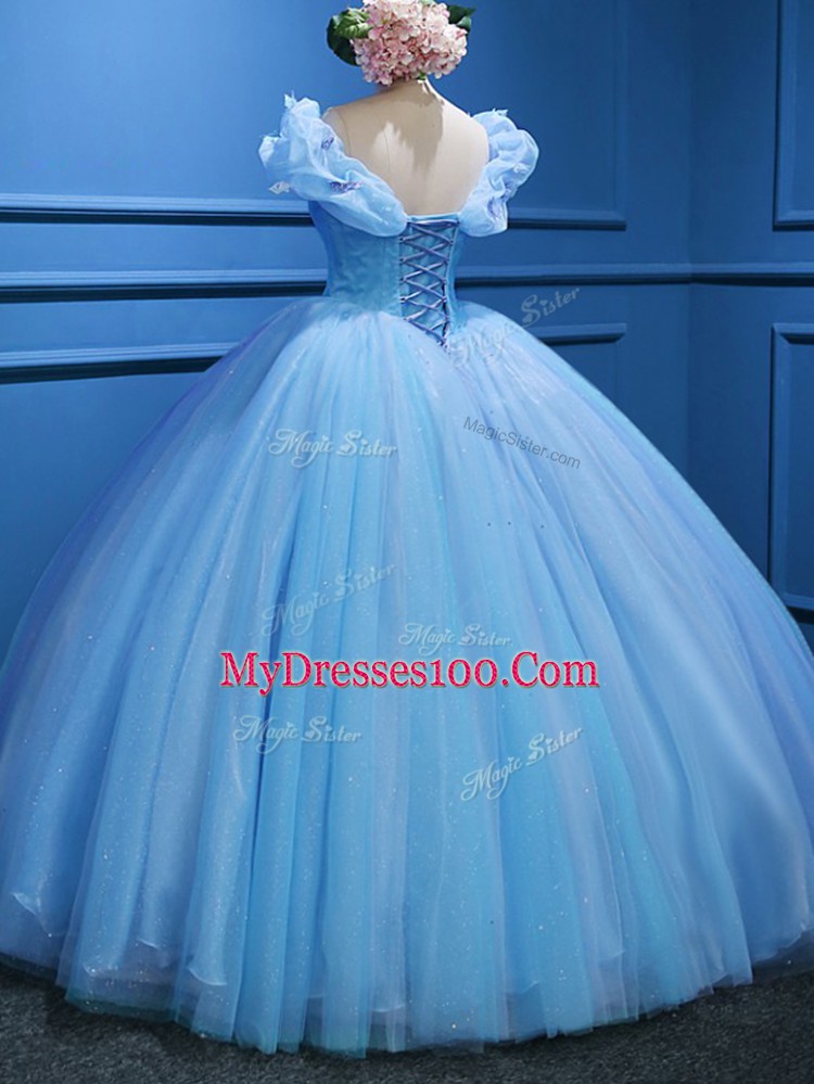 Sleeveless Appliques Zipper Vestidos de Quinceanera