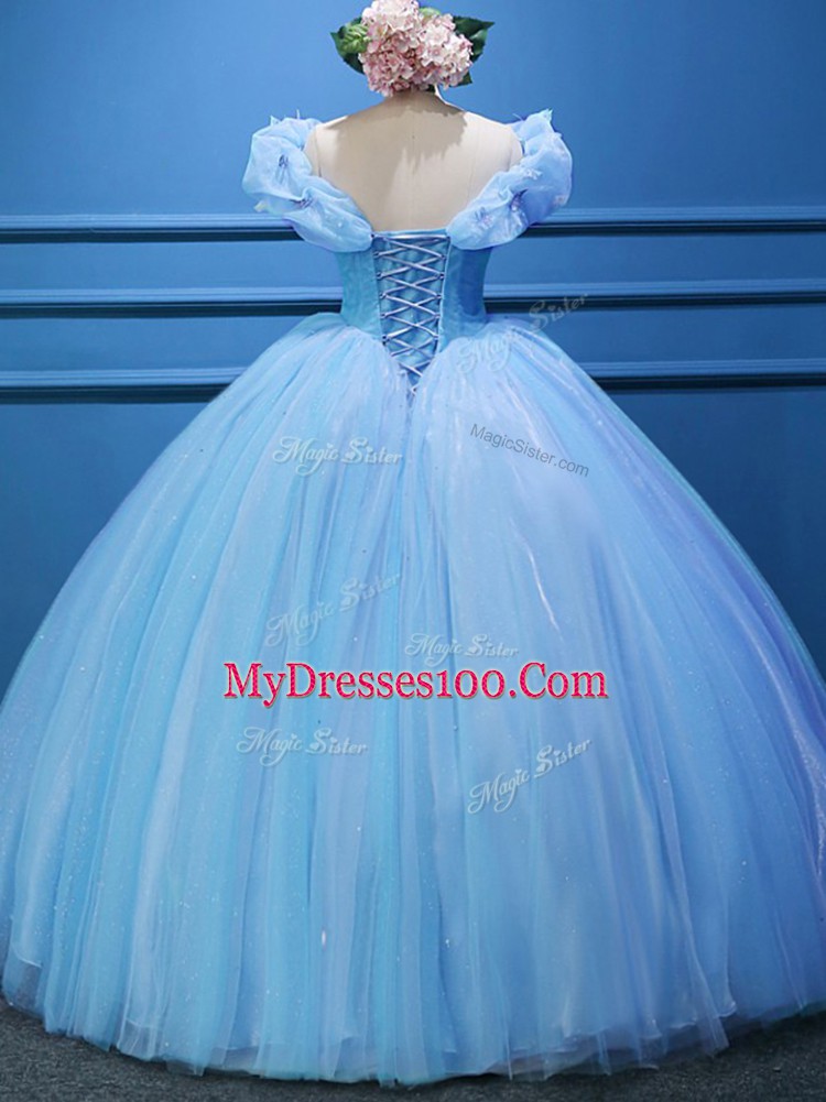 Sleeveless Appliques Zipper Vestidos de Quinceanera