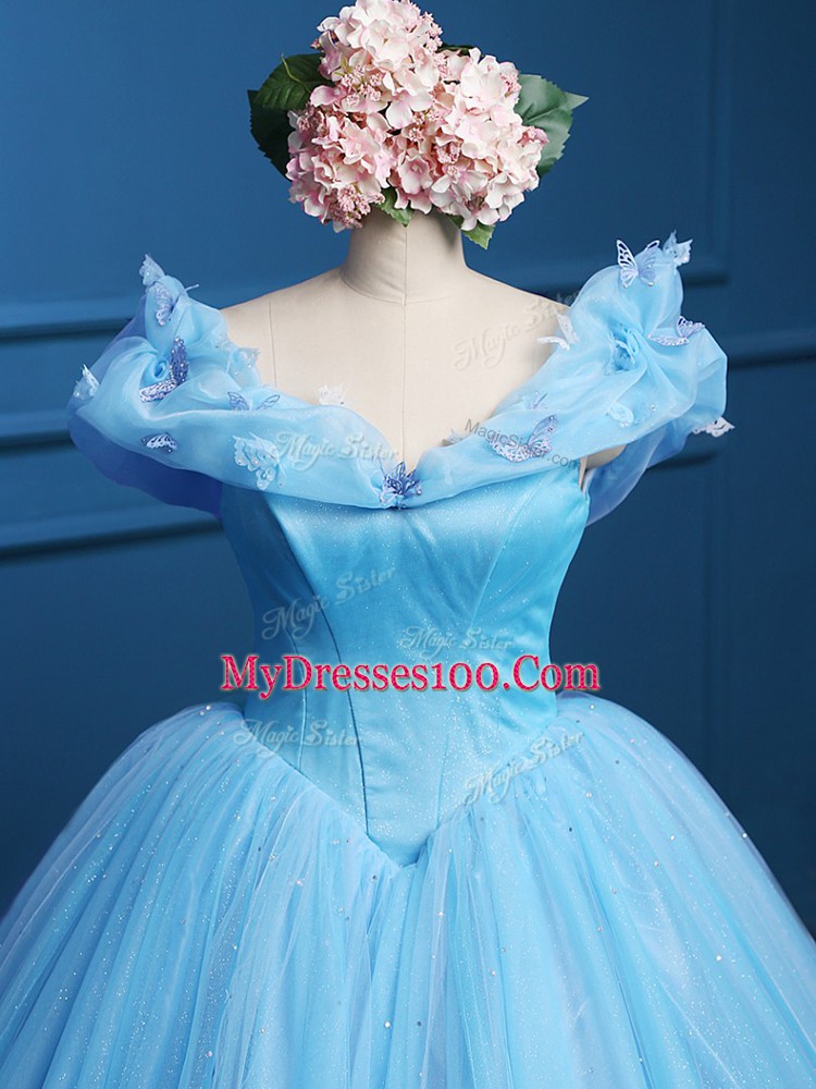 Sleeveless Appliques Zipper Vestidos de Quinceanera