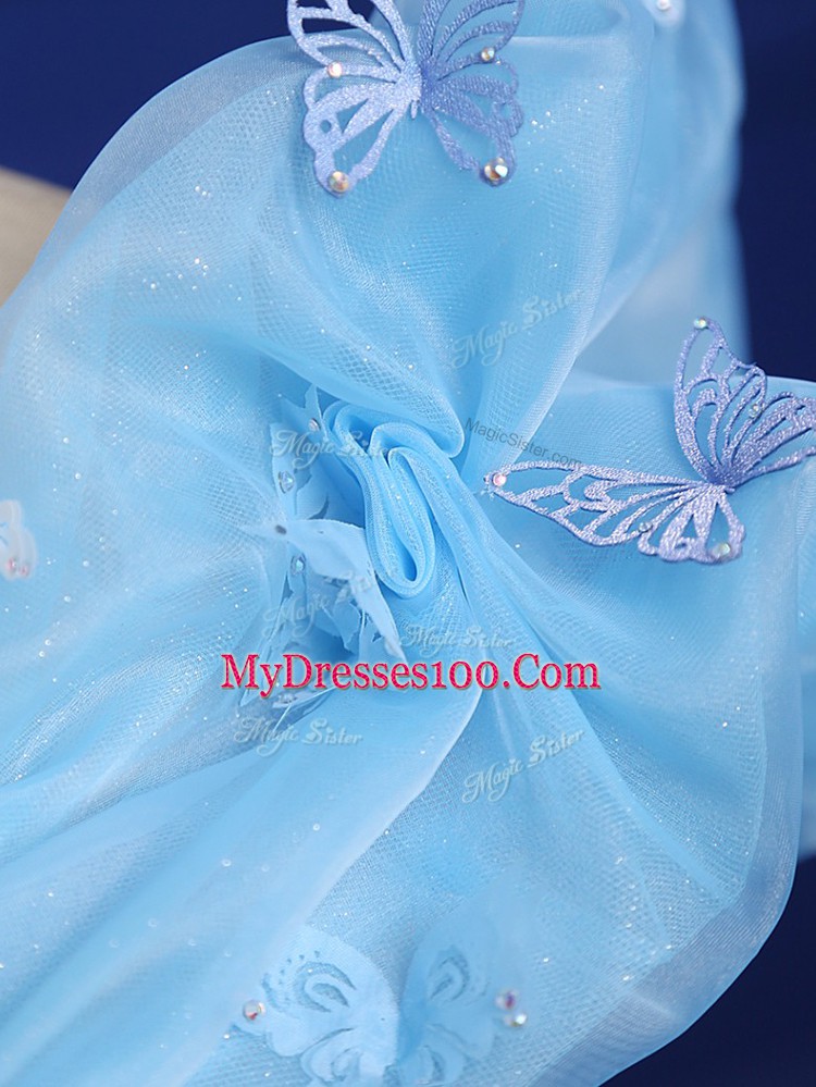 Sleeveless Appliques Zipper Vestidos de Quinceanera