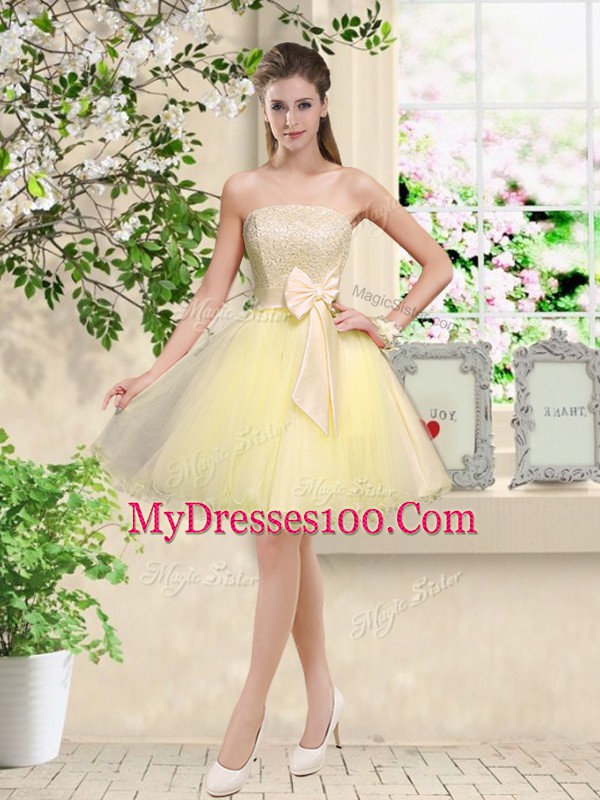 Adorable Sleeveless Lace and Belt Lace Up Wedding Guest Dresses