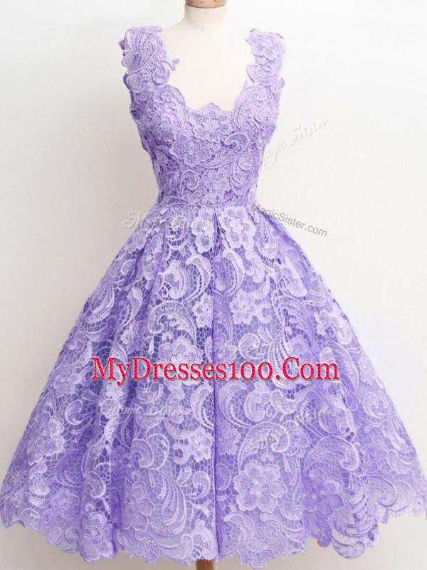 Lavender Bridesmaid Dresses Prom and Party and Wedding Party with Lace Straps Sleeveless Zipper