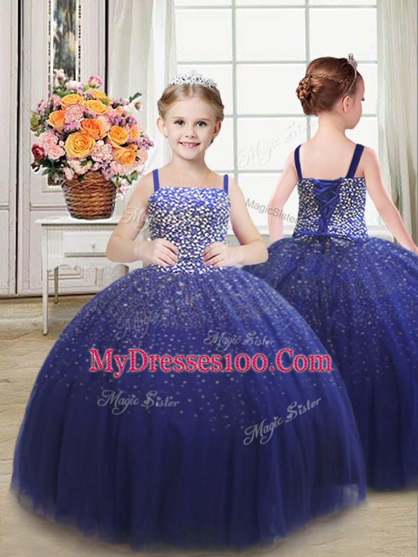 Dazzling Sleeveless Lace Up Floor Length Beading Quinceanera Dress