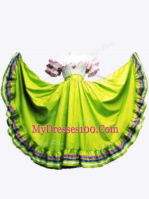 Olive Green Sleeveless Taffeta Lace Up Sweet 16 Dress for Military Ball and Sweet 16 and Quinceanera