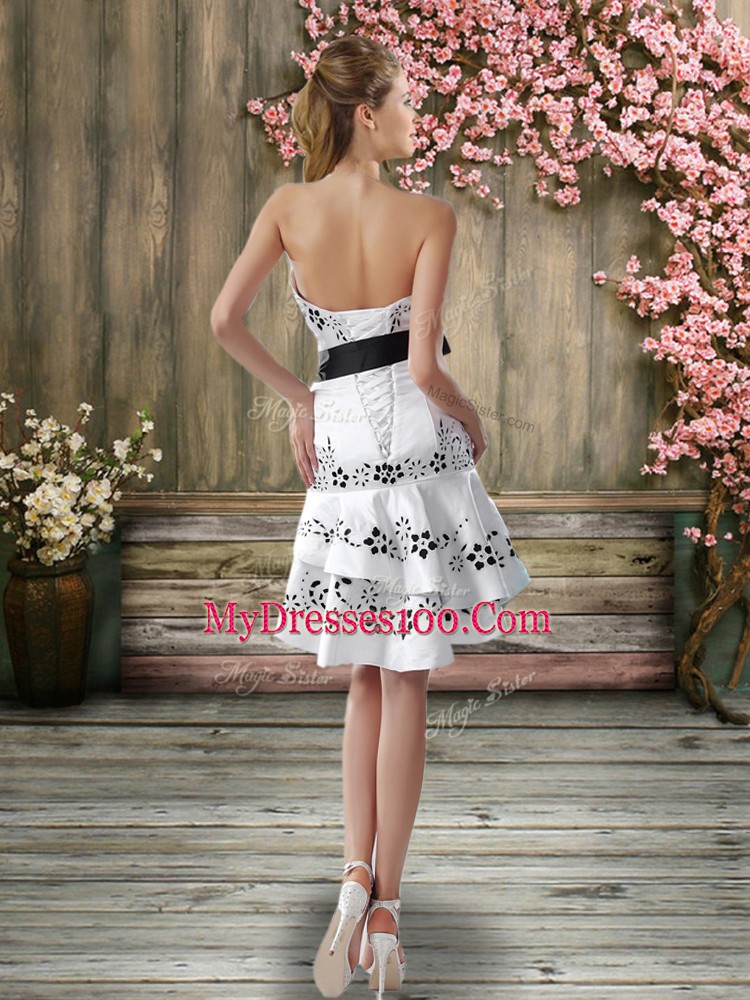 Sweetheart Sleeveless Backless Wedding Dresses White Chiffon