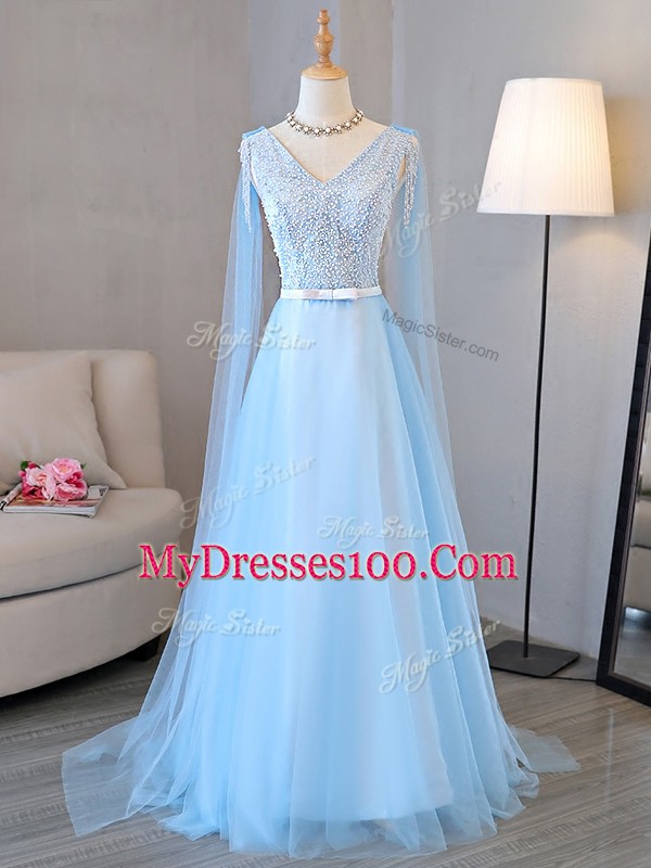 Super Long Sleeves Beading and Belt Lace Up