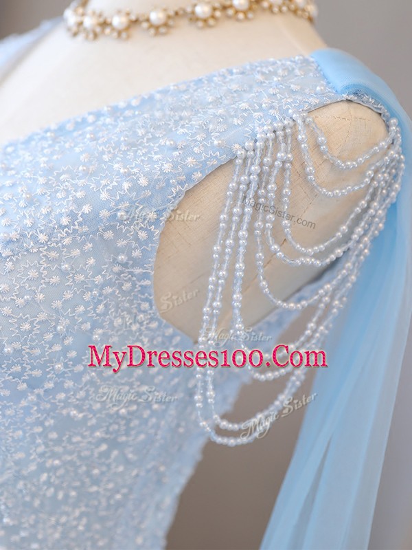 Super Long Sleeves Beading and Belt Lace Up