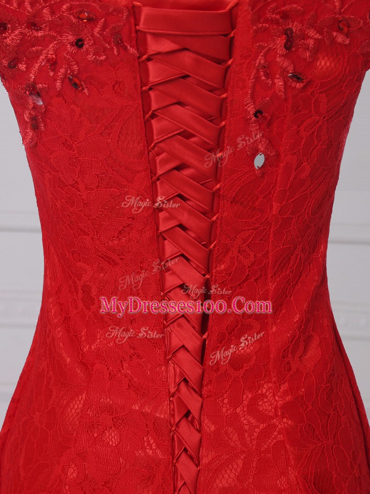 Lace Sleeveless Homecoming Dress and Lace and Appliques