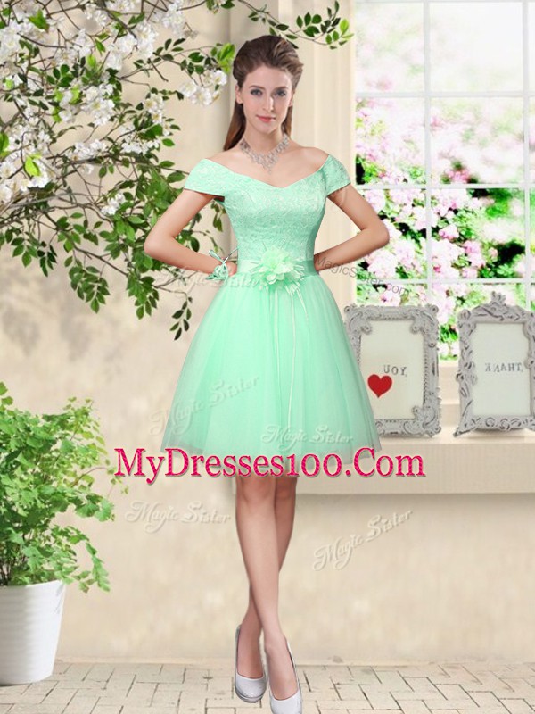 Exceptional Cap Sleeves Belt Lace Up Court Dresses for Sweet 16