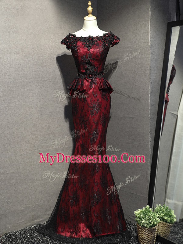 Elegant Scoop Sleeveless Lace Mother Of The Bride Dress Lace and Appliques Lace Up