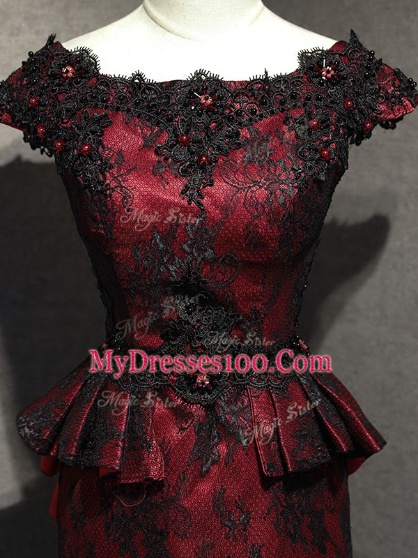 Elegant Scoop Sleeveless Lace Mother Of The Bride Dress Lace and Appliques Lace Up