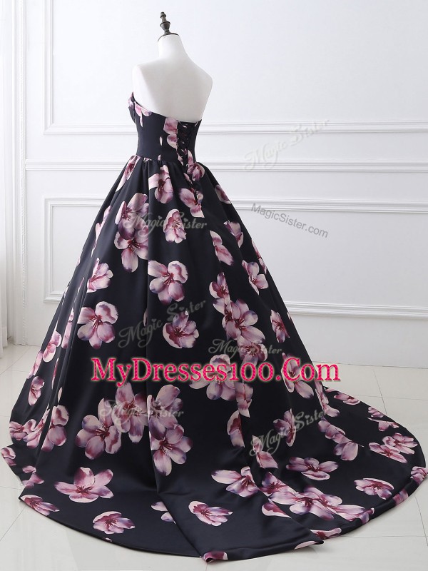 Trendy Multi-color Sweetheart Neckline Ruching Prom Party Dress Sleeveless Lace Up