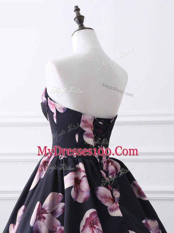 Trendy Multi-color Sweetheart Neckline Ruching Prom Party Dress Sleeveless Lace Up