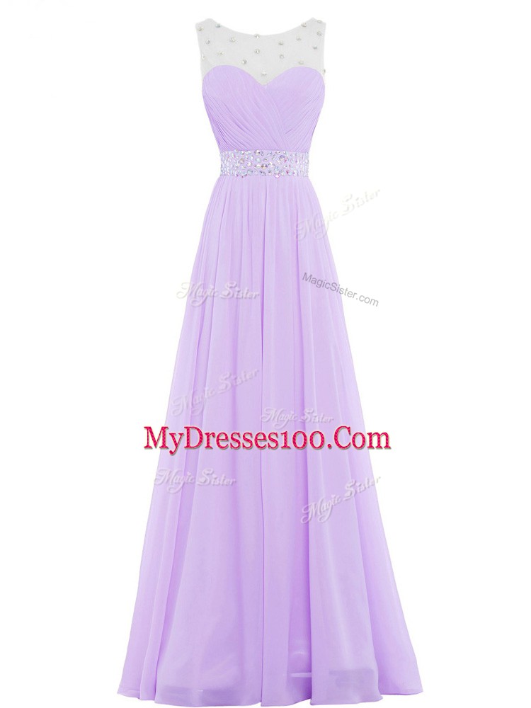 Sleeveless Beading Zipper Hoco Dress