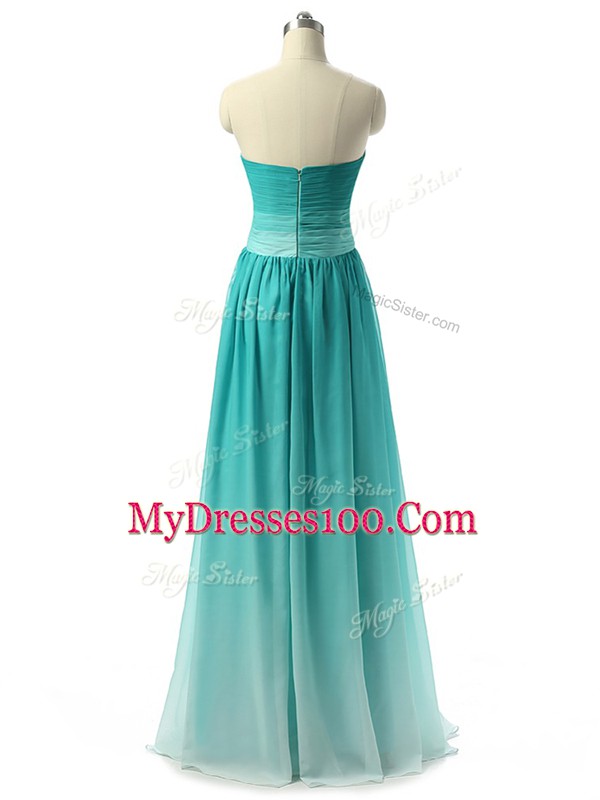 Sweetheart Sleeveless Zipper Bridesmaid Dress Multi-color Chiffon